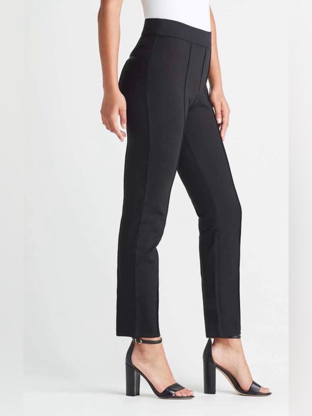 Yummie Ponte Slim Straight Leg Pant Black Size Medium Like New
